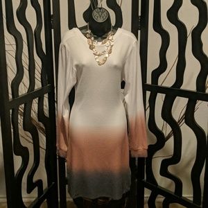 Go Couture ombre V-back dress